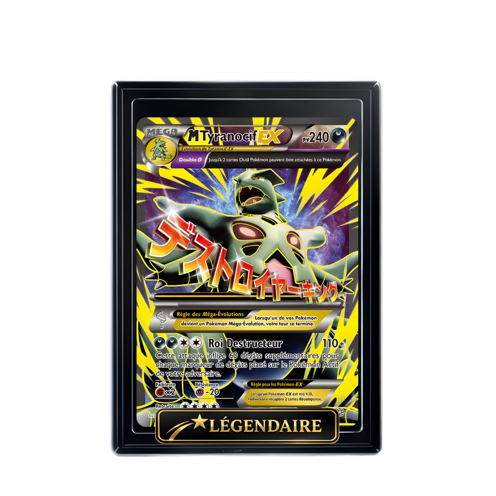 Carte Pokémon Méga-Tyranocif EX holographique – Booster Only Hit The Lucky Hand