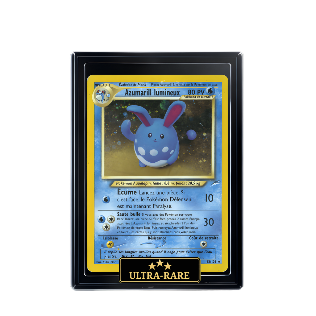 Carte Pokémon Azumaril Lumineux holographique – Booster Only Hit The Lucky Hand