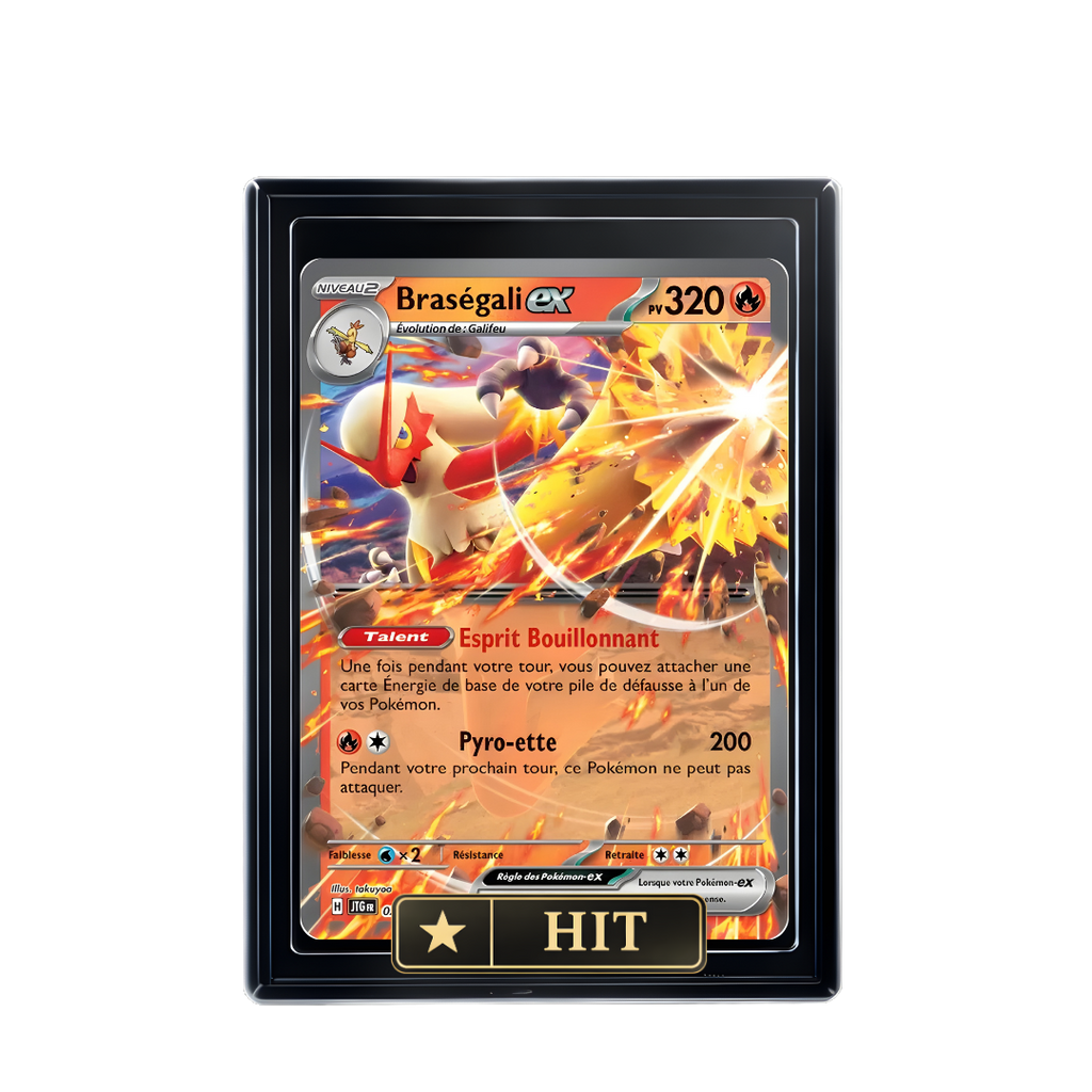 Carte Pokémon Braségali EX holographique – Booster Only Hit The Lucky Hand